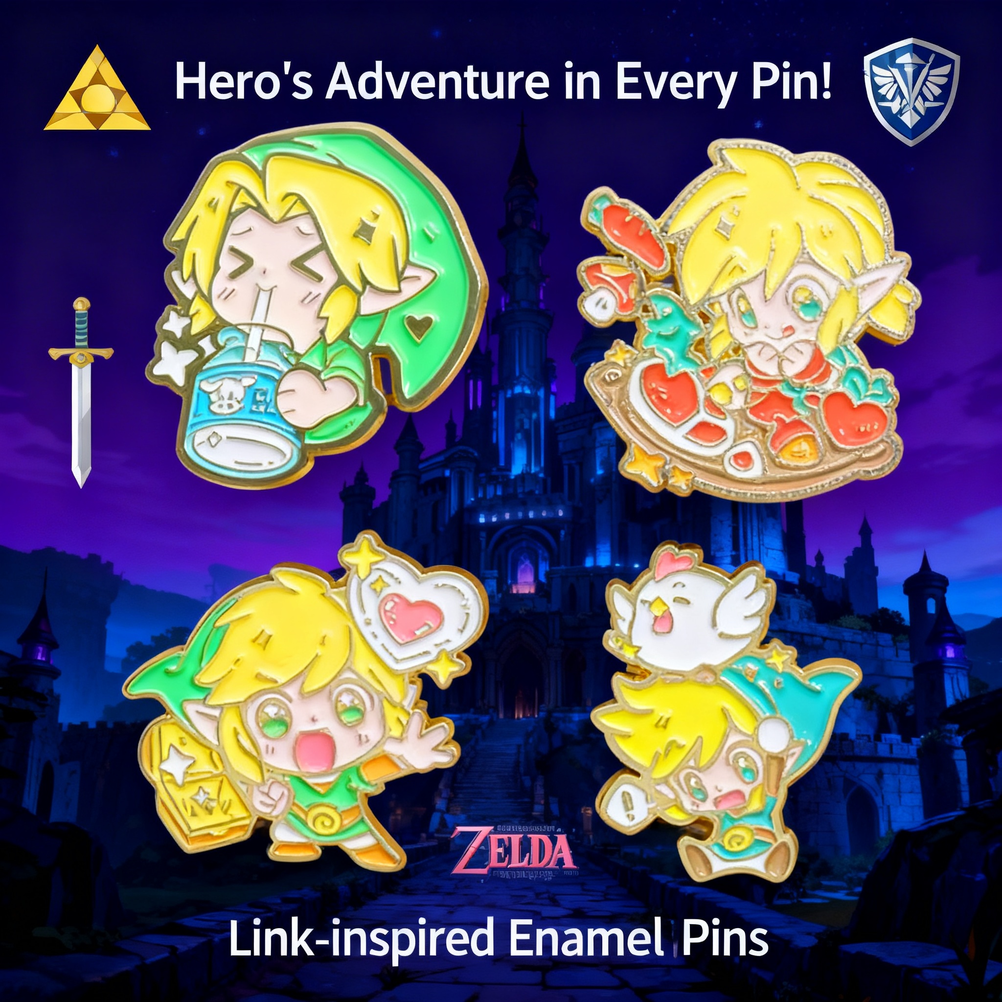 Adventure Game Badges Enamel P – обзор и цена Embroidery Wallpaper