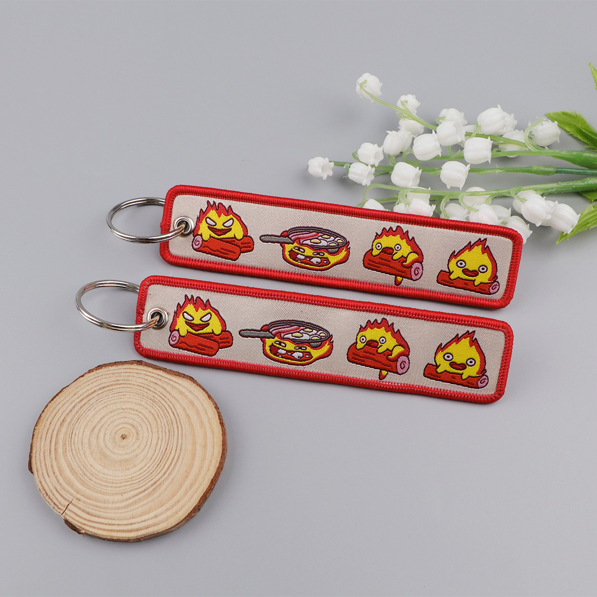 Anime Fire Embroidery Key Fobs – обзор и цена Embroidery Keychain