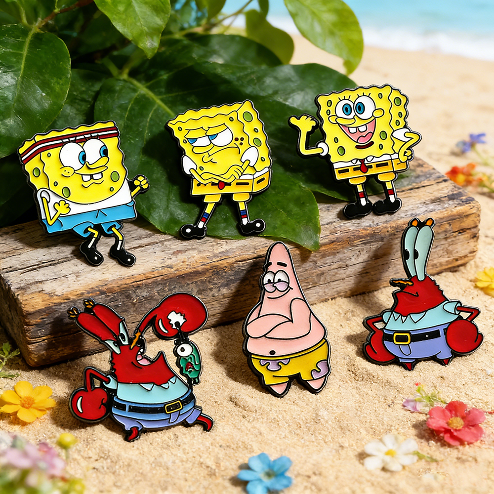 6 Pcs SpongeBob SquarePants An – обзор и цена Embroidery Wallpaper