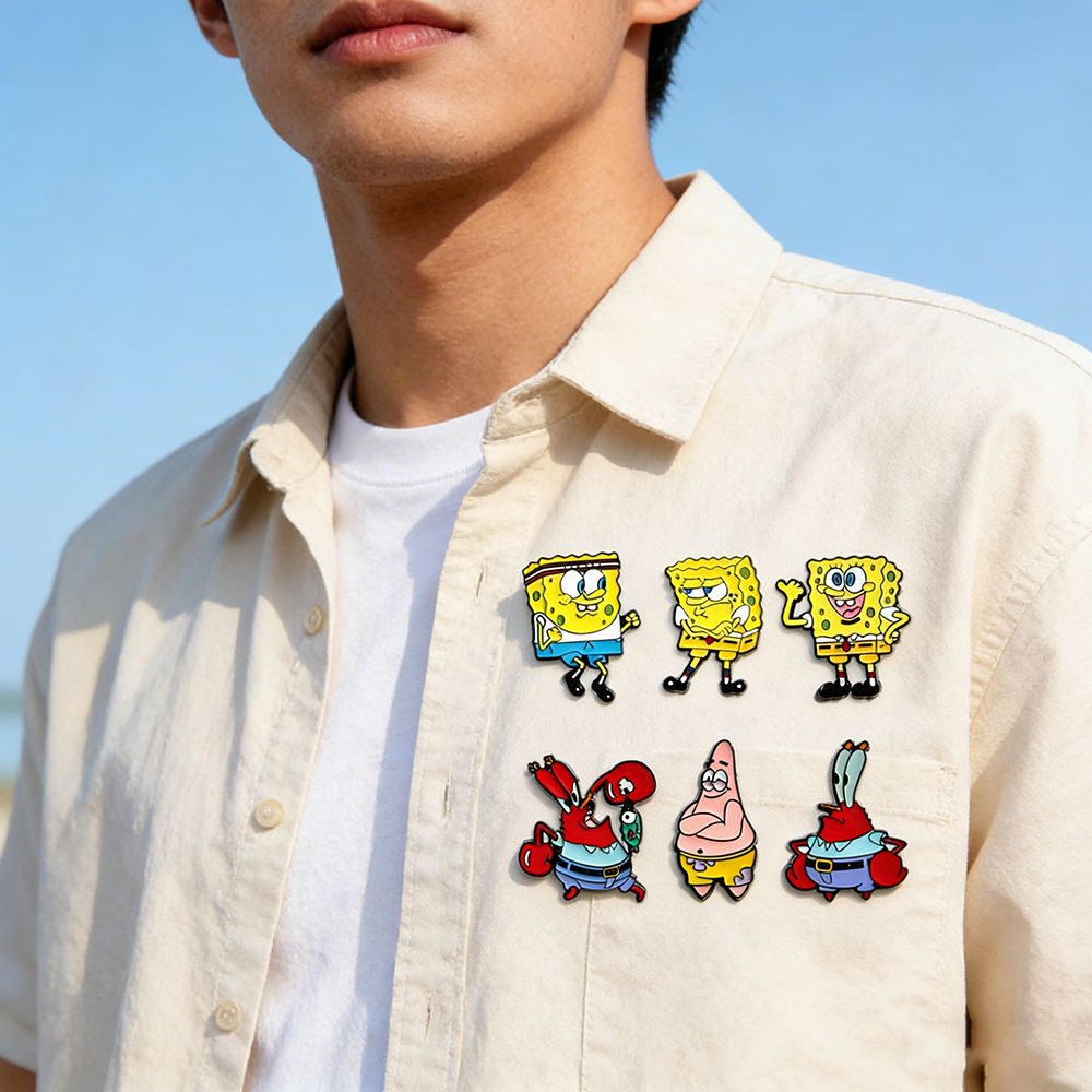 6 Pcs SpongeBob SquarePants An – обзор и цена Embroidery Wallpaper
