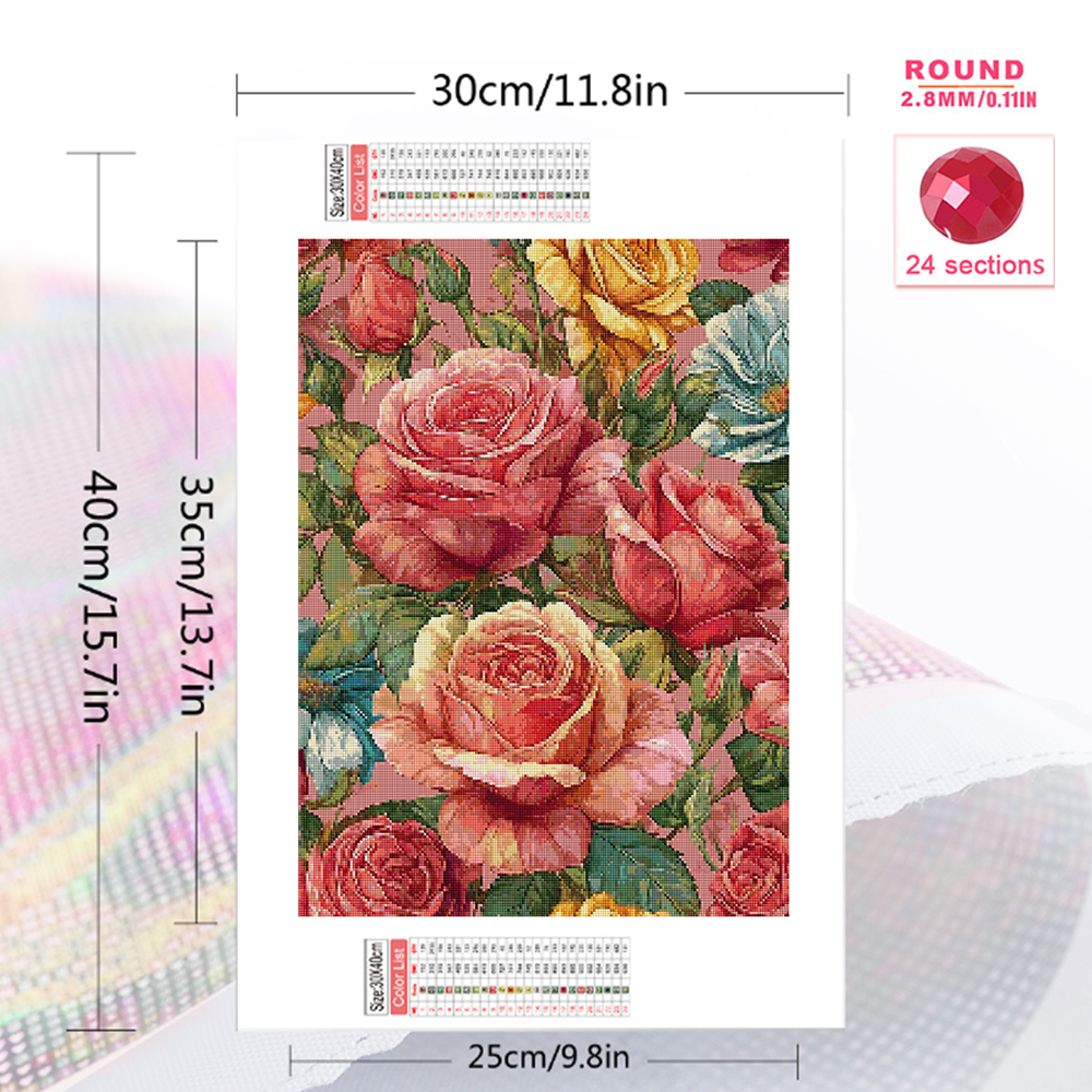 Momoart Full Drill Diamond Emb – обзор и цена Embroidery Rose Stitch