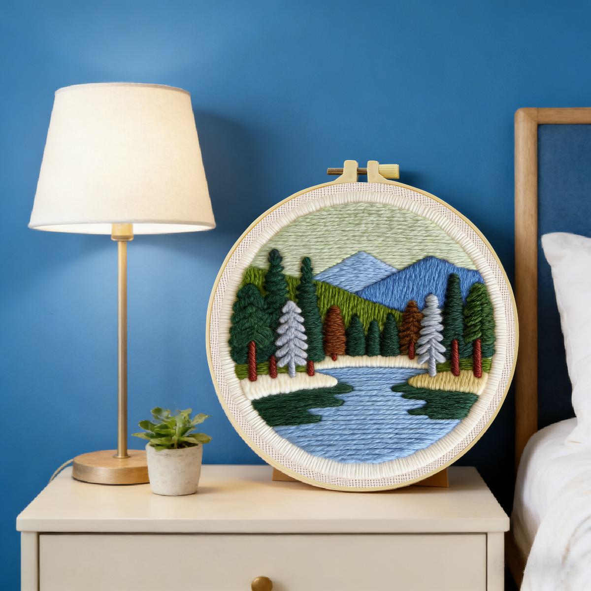 20X20CM/7.87inch Scenery punch – обзор и цена Printed Embroidery Kit