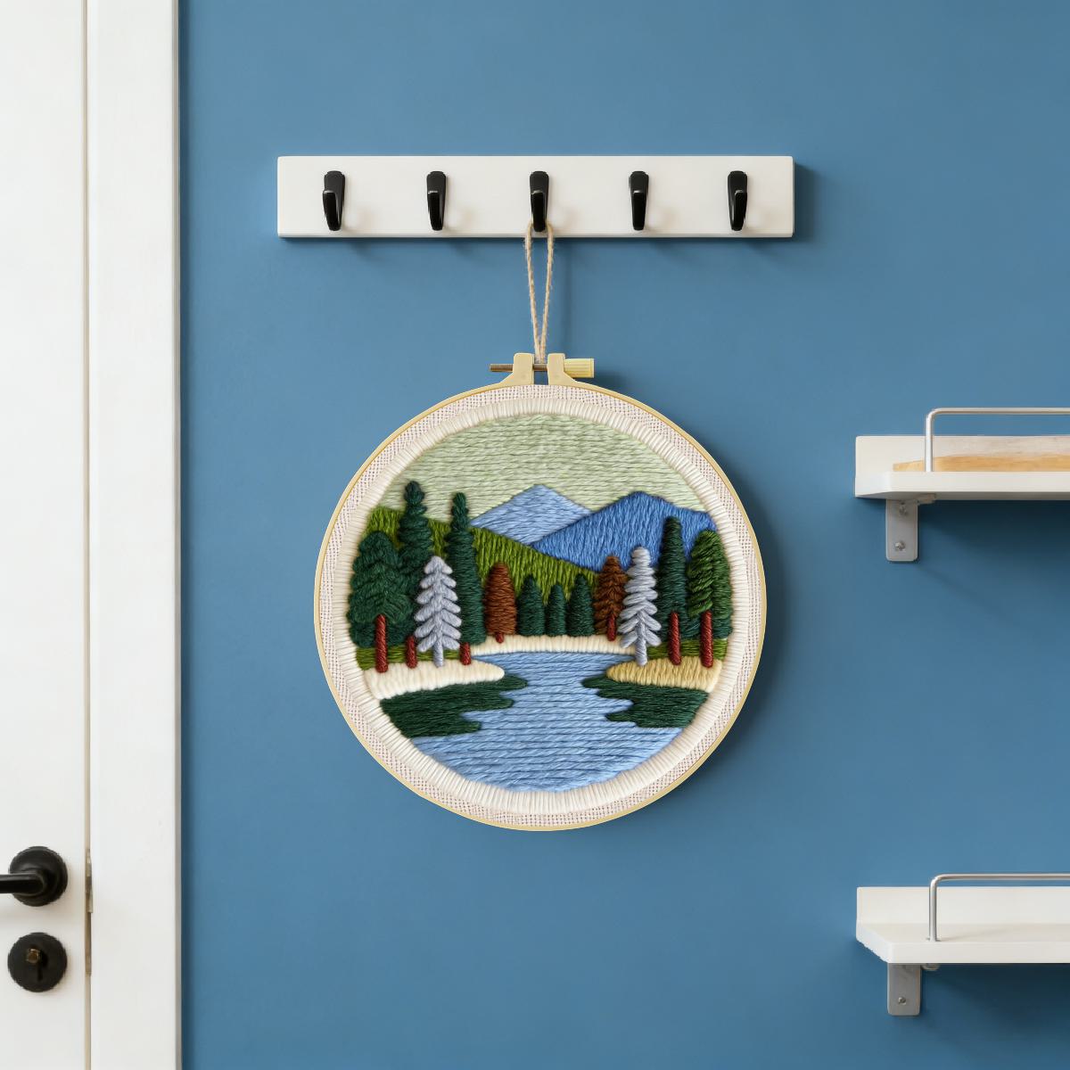 20X20CM/7.87inch Scenery punch – обзор и цена Printed Embroidery Kit