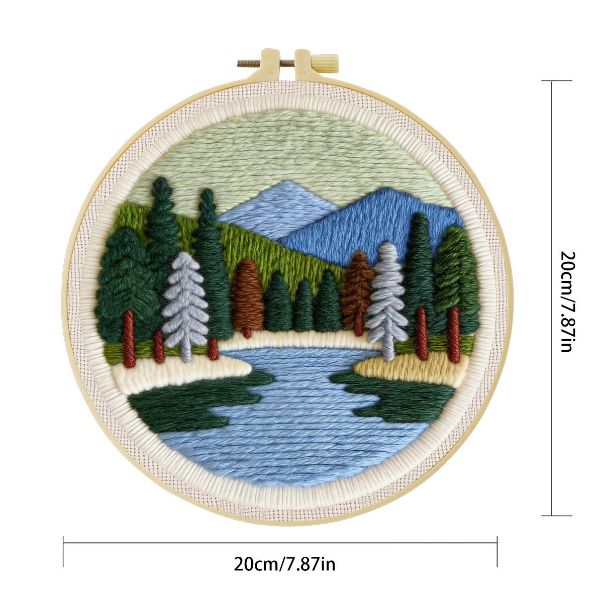 20X20CM/7.87inch Scenery punch – обзор и цена Printed Embroidery Kit