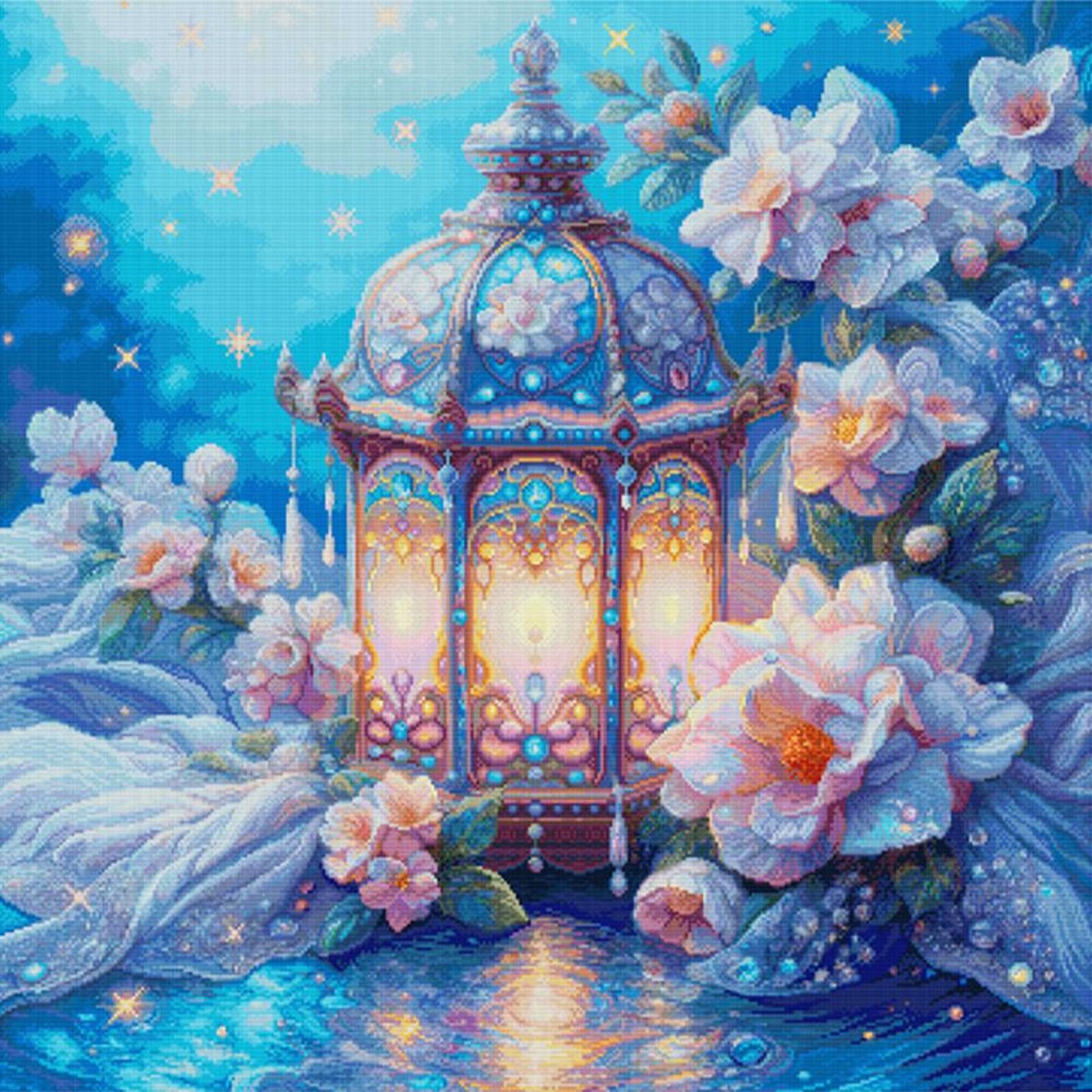 Lantern Print Cross Stitch Kit – обзор и цена Printed Embroidery Kit