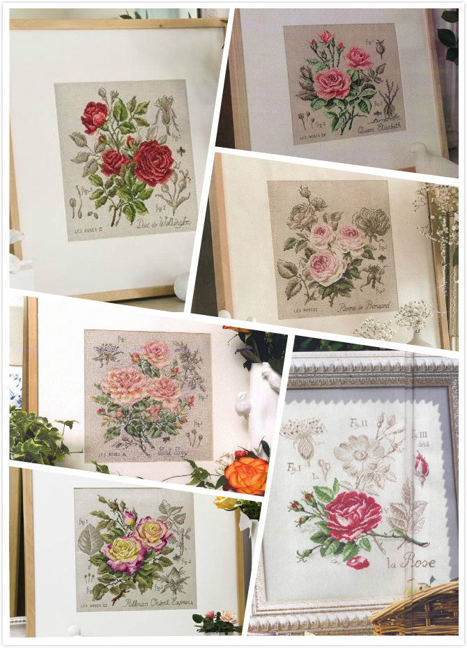 Dfea-Flower Series Rose Cross  – обзор и цена Embroidery Rose Stitch