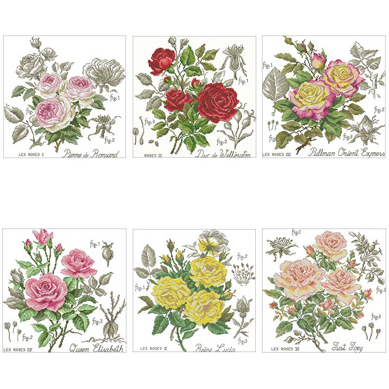 Shadow Rose Patterns Counted 1 – обзор и цена Embroidery Rose Stitch