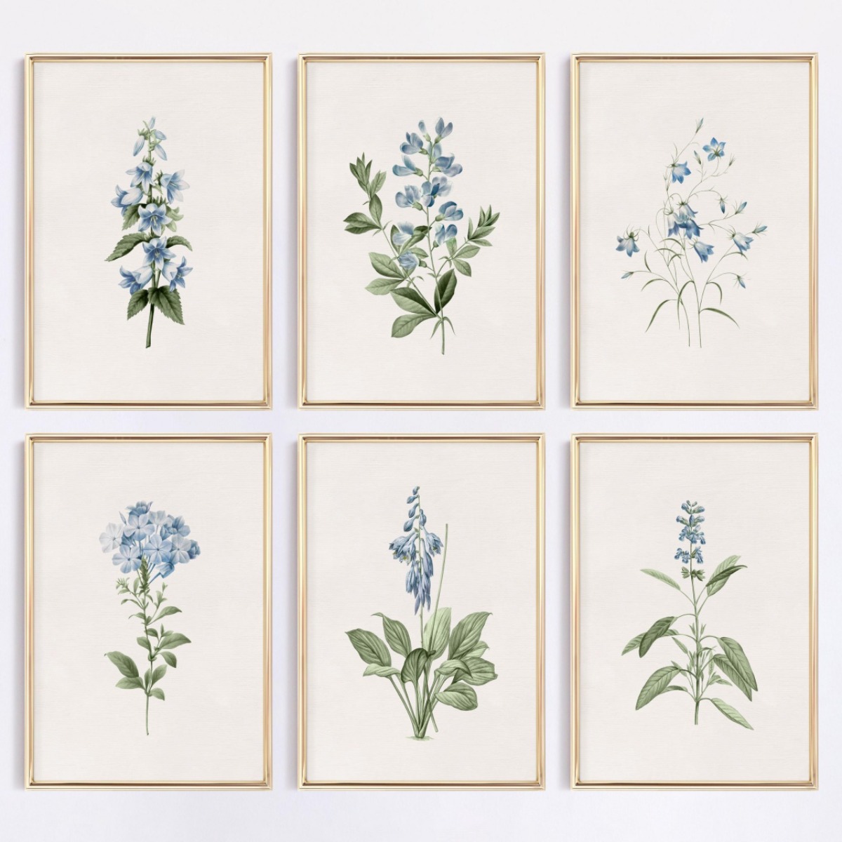 1pcs Blue Wildflower Botanical – обзор и цена Embroidery Wall Art