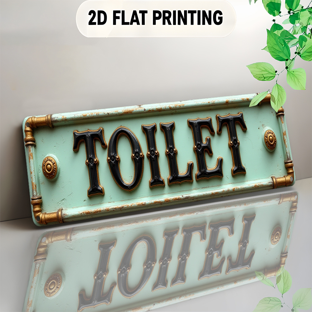 2D Flat, Vintage Toilet Sign - – обзор и цена Embroidery Wall Art