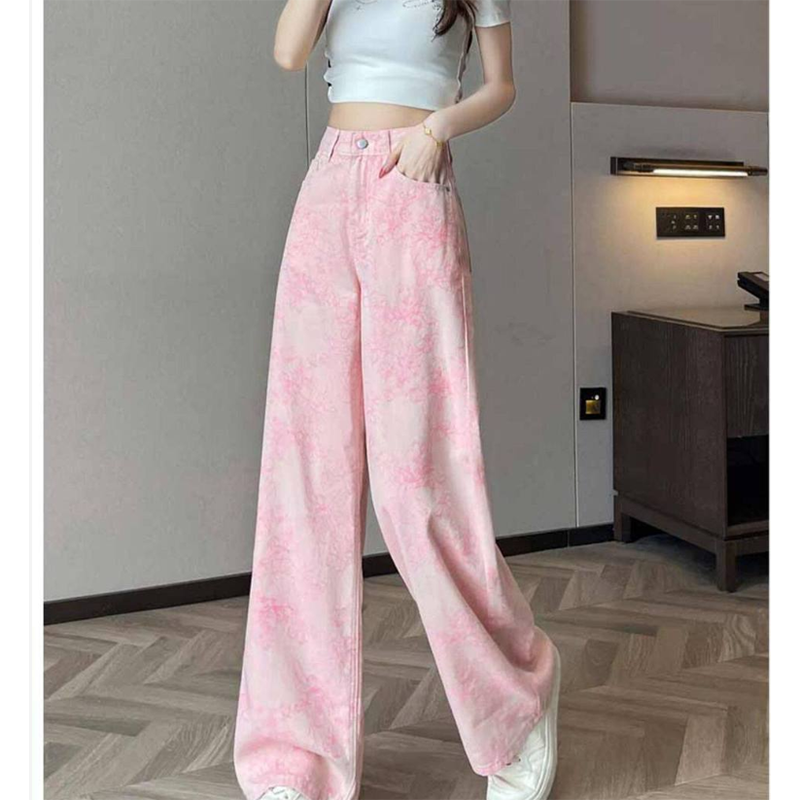 Pink Silk Denim Jeans Women's  – обзор и цена Embroidery Design 3D