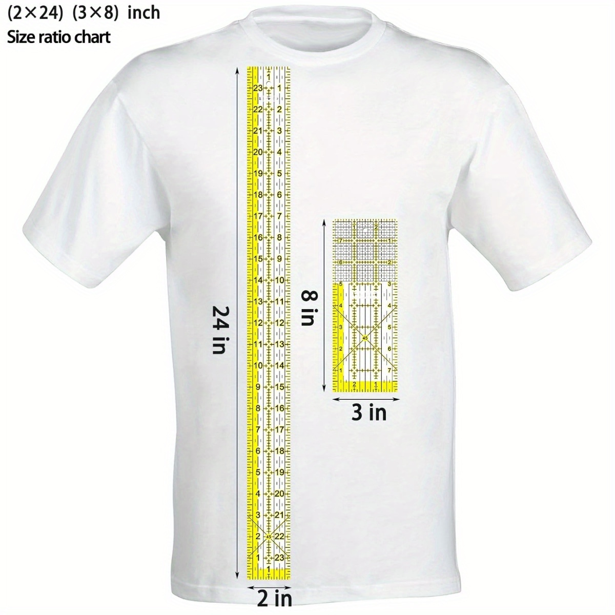 Acrylic Ruler 7 Piece Set, Non – обзор и цена Embroidery Ring Sizes