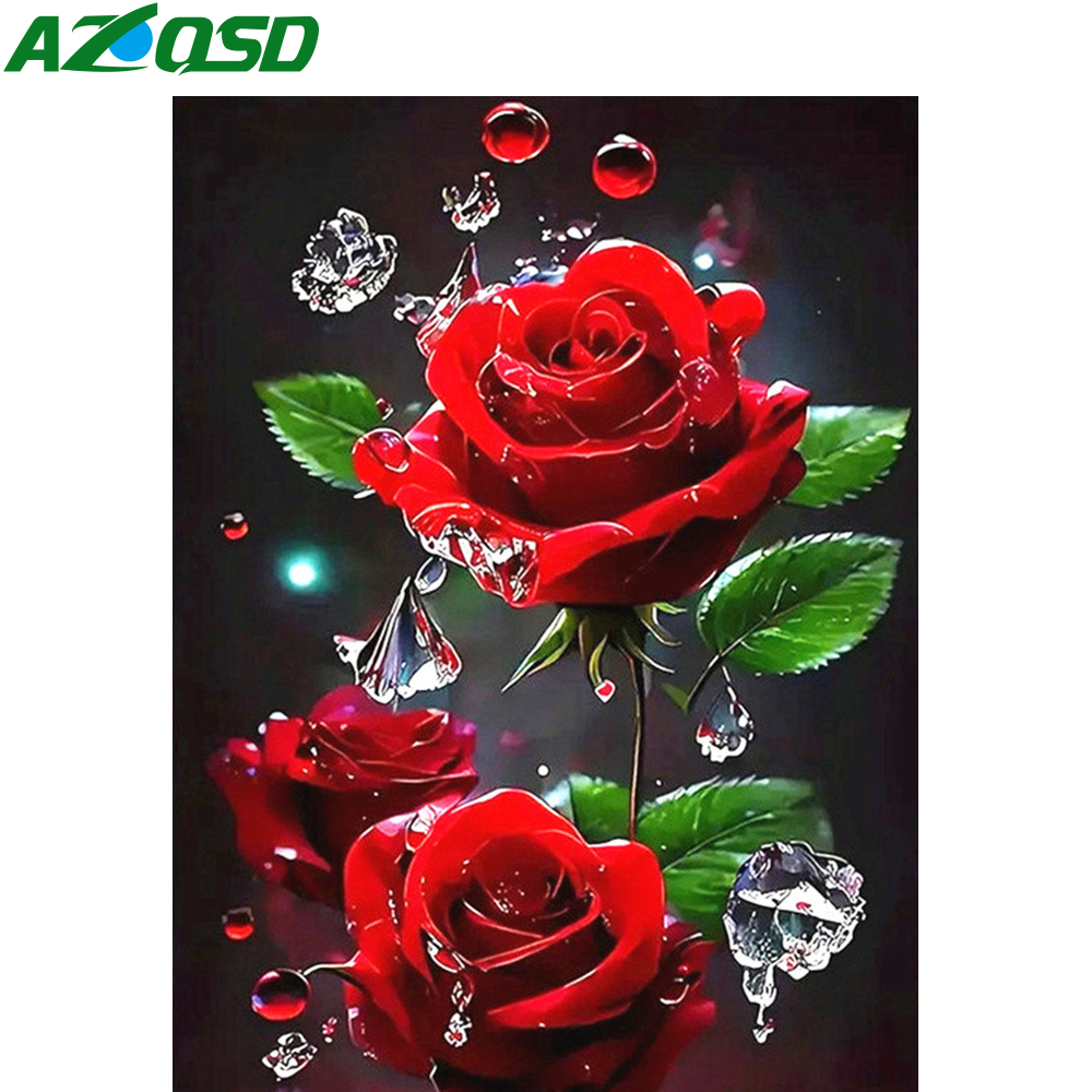 AZQSD Diamond Painting Full Dr – обзор и цена Embroidery Rose Stitch