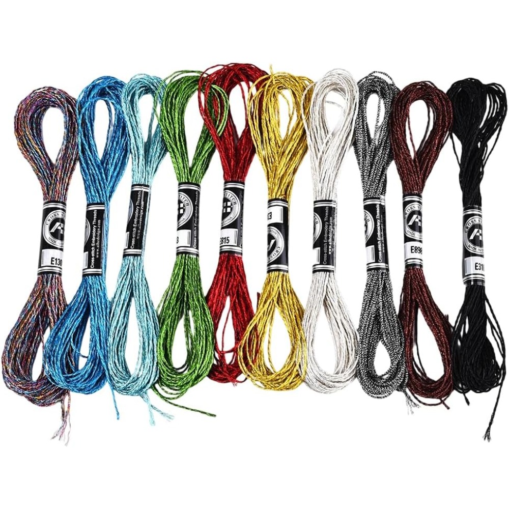 10 Skeins 10 Colors Metallic E – обзор и цена Embroidery Bracelet