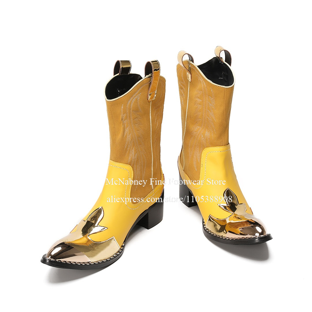 Yellow Gold Metal Toe Suede We – обзор и цена Embroidery Gold
