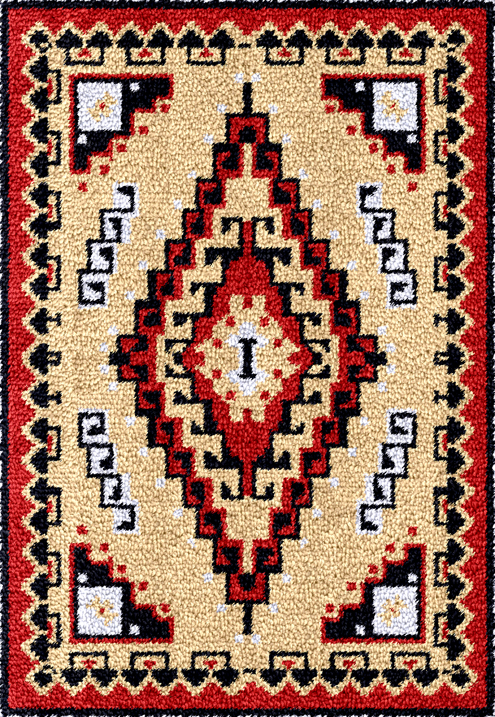 Bee latch hook kit rug canvas  – обзор и цена Printed Embroidery Kit