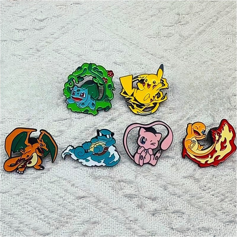 6pcs Anime Pins Set Pokemon En – обзор и цена Embroidery Wallpaper